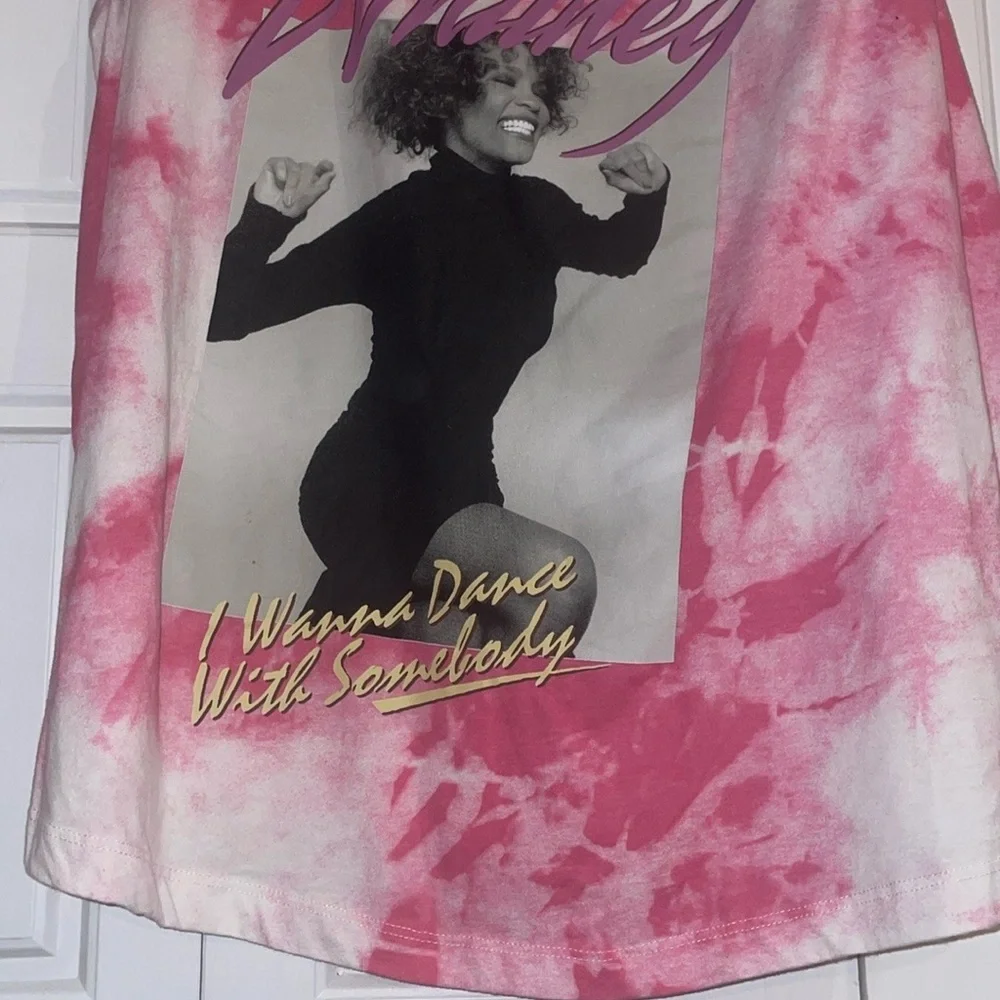 Whitney Houston Pink Tie-Dye Women's Tank Top - Picture 4 of 7